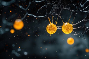 Poster - Abstract biology representation of neurons and synapse