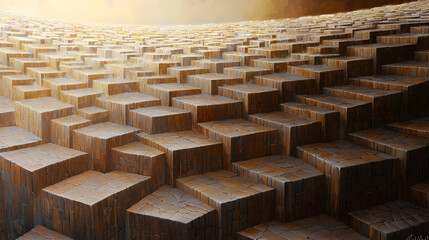 Fototapete - Abstract Geometric Cube Pattern Background