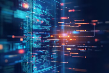 Aufkleber - Big data analytics algorithm concept illustration
