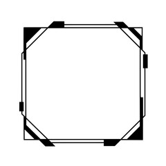 Fototapete - Geometric Elegance: Minimalist lines create an intricate frame, perfect for conveying a modern aesthetic or adding a touch of refinement to any design. This design is clean, simple, and versatile.