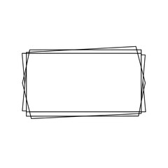 Fototapete - Simple Geometric Border: Clean, minimalist frame featuring stacked rectangular shapes. This graphic resource is perfect for designers seeking elegant and versatile design elements.