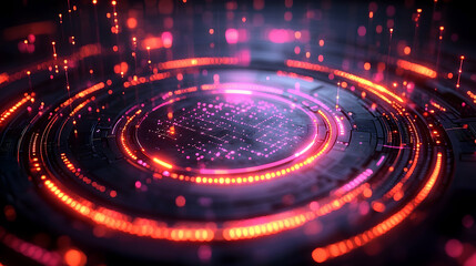 Poster - Futuristic technology digital interface abstract art