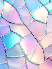 Aufkleber - Iridescent pastel mosaic tiles creating a smooth textured surface