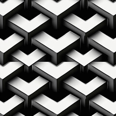 Aufkleber - Seamless 3d geometric pattern creating a modern and stylish look