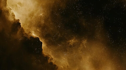 Poster - A stunning nebula in the sky radiating cosmic dark matter with a beautiful twilight glow, captured in hyper-detailed imagery of space.