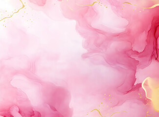 Poster - A stunning abstract background featuring soft pink hues with delicate golden accents, perfect for creative projects or elegant presentations.