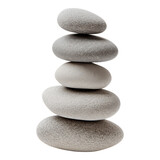 Smooth Gray Stones Stacked in Perfect Balance Formation