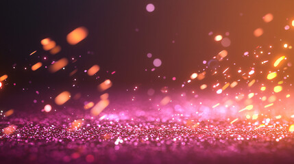 Poster - Majestic purple and orange background creating a surreal dreamlike environment filled with cosmic elements and whimsical visual experiences.