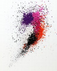 Poster - A multi-colored paint splat creating an abstract design providing inspiration for artistic expression