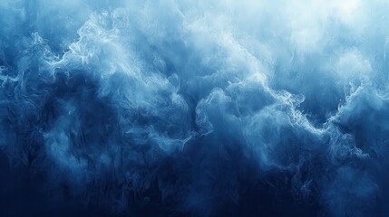 Poster - grainy blue gradient plain abstract frosted glass texture monochrome background