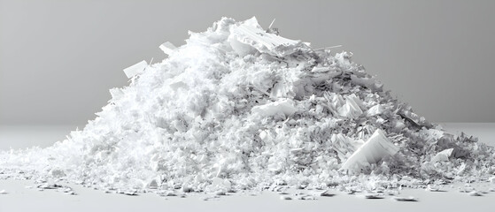 Poster - White Powder Pile on Gray Background