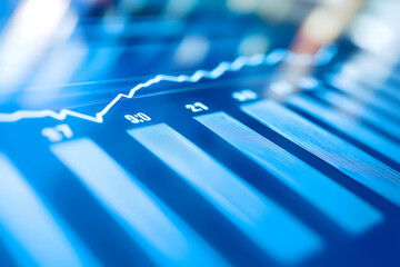 Poster - Upward Trending Financial Graph on Screen