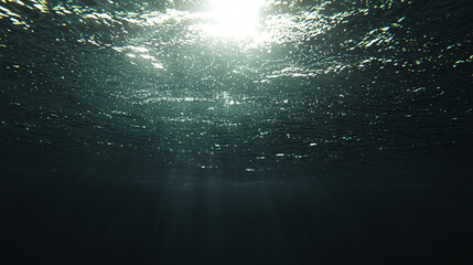 Poster - the sun shining through crystal clear water creating iridescent patterns and beautiful reflections i