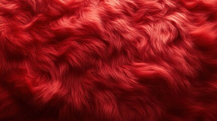 Poster - red wool felt fibers texture spring festival chinese new year abstract plain synthetic fur fluffy textile background