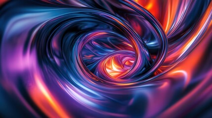 Poster - dynamic abstract spiral, where the layers twist and expand, creating a visually striking, energetic design.