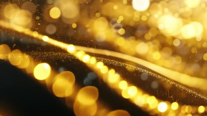 Poster - golden bokeh lights festive background with shimmering texture for warm and luxurious celebrations a