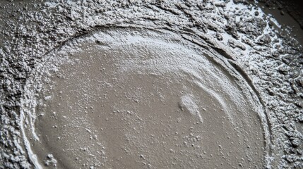 Poster - Circular movement of wet concrete inside an industrial mixing drum. Concrete mixing copy space.