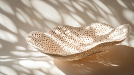 Poster - Shadows created by a filtered light source, forming a natural, organic pattern on a neutral background.