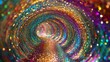 © Annda - shiny particles, where vivid colors dance and collide in a radiant swirl of glowing brilliance