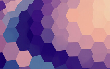 Aufkleber - abstract background features a geometric pattern with hexagonal shapes in shades of purple, pink, pe