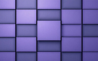 Poster - geometric square pattern in shades of purple and gray. blocks create a subtle three-dimensional tile