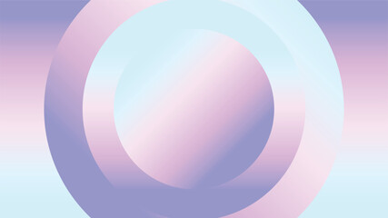 Poster - Pastel Holographic Foil Circle Ripples, Abstract Background