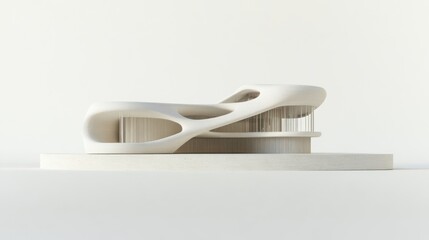 Poster - modern minimalist architectural model.