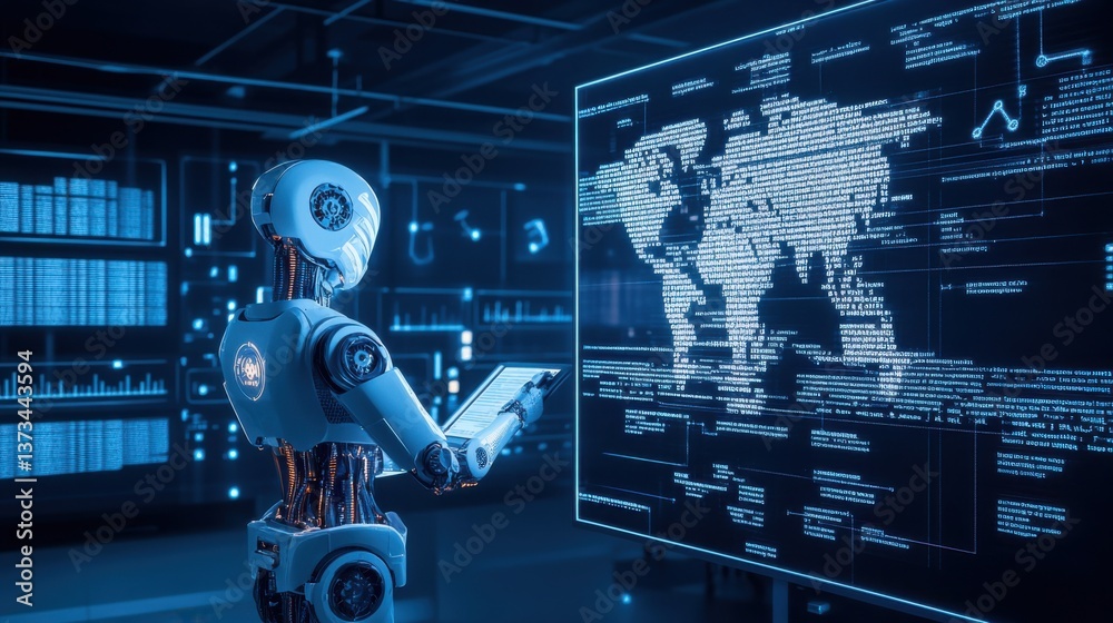 AI researcher creating natural language processing algorithms for real ...