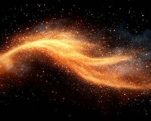 Wall Mural - abstract fiery nebula swirls in space