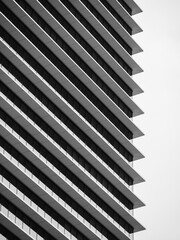 Fototapete - Modern building window pattern Steel facade cladding Architecture details 