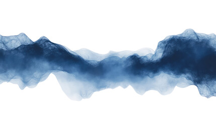 Poster - Ethereal Blue Smoke Wave for Creative Backgrounds and Artistic Compositions in Stock Photography, Ideal for Abstract Art or Digital Projects