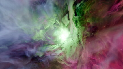 Wall Mural - a breathtaking cosmic nebula expands across the night sky, featuring a blend of vibrant colors and s