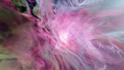 Wall Mural - a colorful cosmic swirl showcases a vibrant nebula filled with swirling gases and luminous stars. th