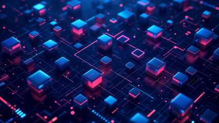 Poster - futuristic abstract background. Generative AI