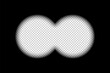 © backup16 - Binoculars viewfinder overlay on transparent background. Spy POV. Circular dual lens without crosshair marks. Military, hunting or spy optical instrument. Realistic vector illustration.