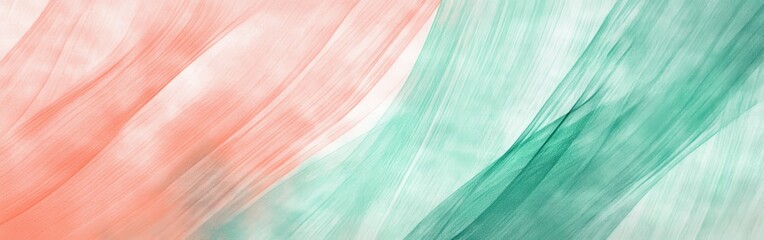 Poster - Elegant strokes create a soft blend of pastel colors resembling flowing fabric in a serene composition