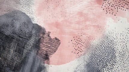 Aufkleber - Elegant dotted pencil strokes create a muted wash of color on textured canvas