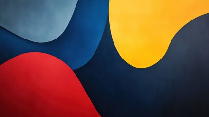 Fototapete - Vibrant abstract shapes in bold colors create a modern art expression suitable for contemporary settings