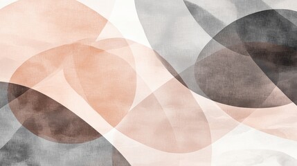 Poster - Abstract pencil strokes create a unique backdrop showcasing overlapping shapes in soft hues and contrasting tones