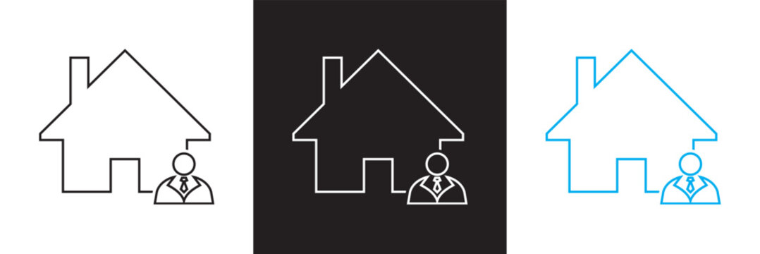Stay home icon. Vector illustration. isolated on white and black background. EPS 10