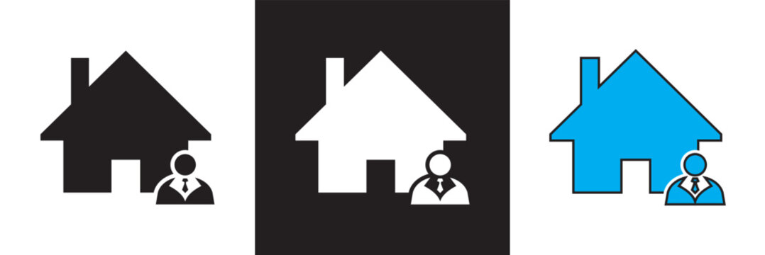 Stay home icon. Vector illustration. isolated on white and black background. EPS 10