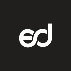 Poster - lowercase ed initial logo design and vector template.