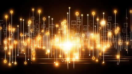 Poster - Vibrant cityscape with glowing lights capturing the essence of ai-powered business insights and urban innovation in japan