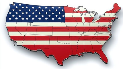 Poster - the united states with the american flag displaying national pride in education and the role of ai t