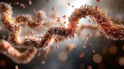 Poster - Close-Up View of Probiotic Bacteria Forming Clusters in a Stunning Abstract Representation of Microbial Life