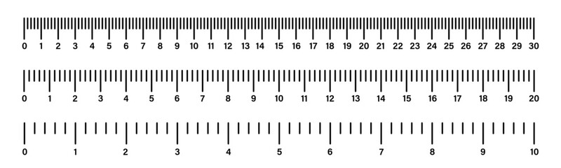 Poster - Ruler scale. Measuring tool. Size indicator units. Ruler scale measure. Length measurement