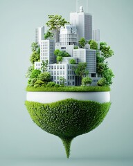 Poster - a post-carbon world with ai-optimized waste management, regenerative agriculture, urban permaculture