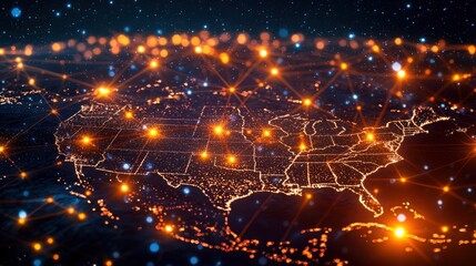 Poster - Detailed map of the united states highlighting key locations in the context of arvr hardware production industry