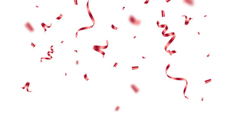 Wall Mural - celebration background with beautiful red confetti vector