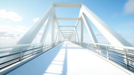 Poster - A high-tech transportation bridge with integrated sensors and smart monitoring.